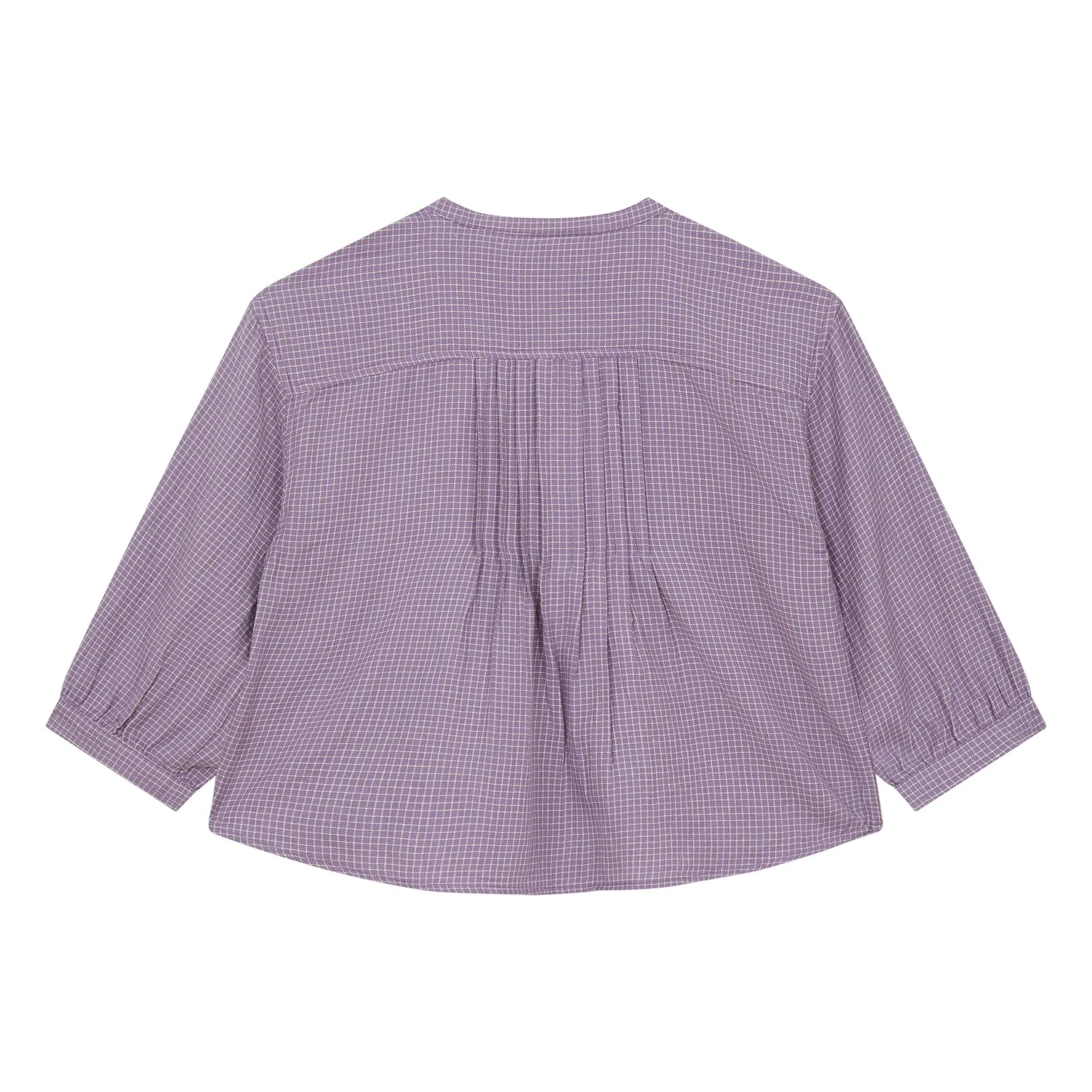Hundred Pieces - Maxine Carreaux Bluse | Lavendel