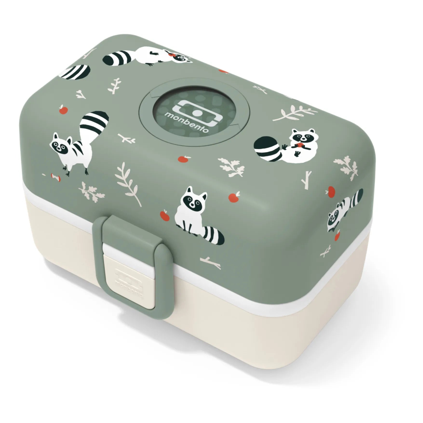 Monbento - MB Tresor Adjustable Kids Bento, 3 Compartments | Green Clay