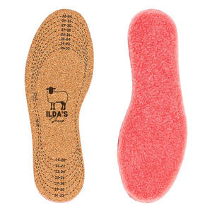 ILDA'S sheep - Merino Wool and Cork Soles | Pink