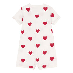 Petit Bateau - Mildor Schlafanzug mit Herzmuster | Weiß