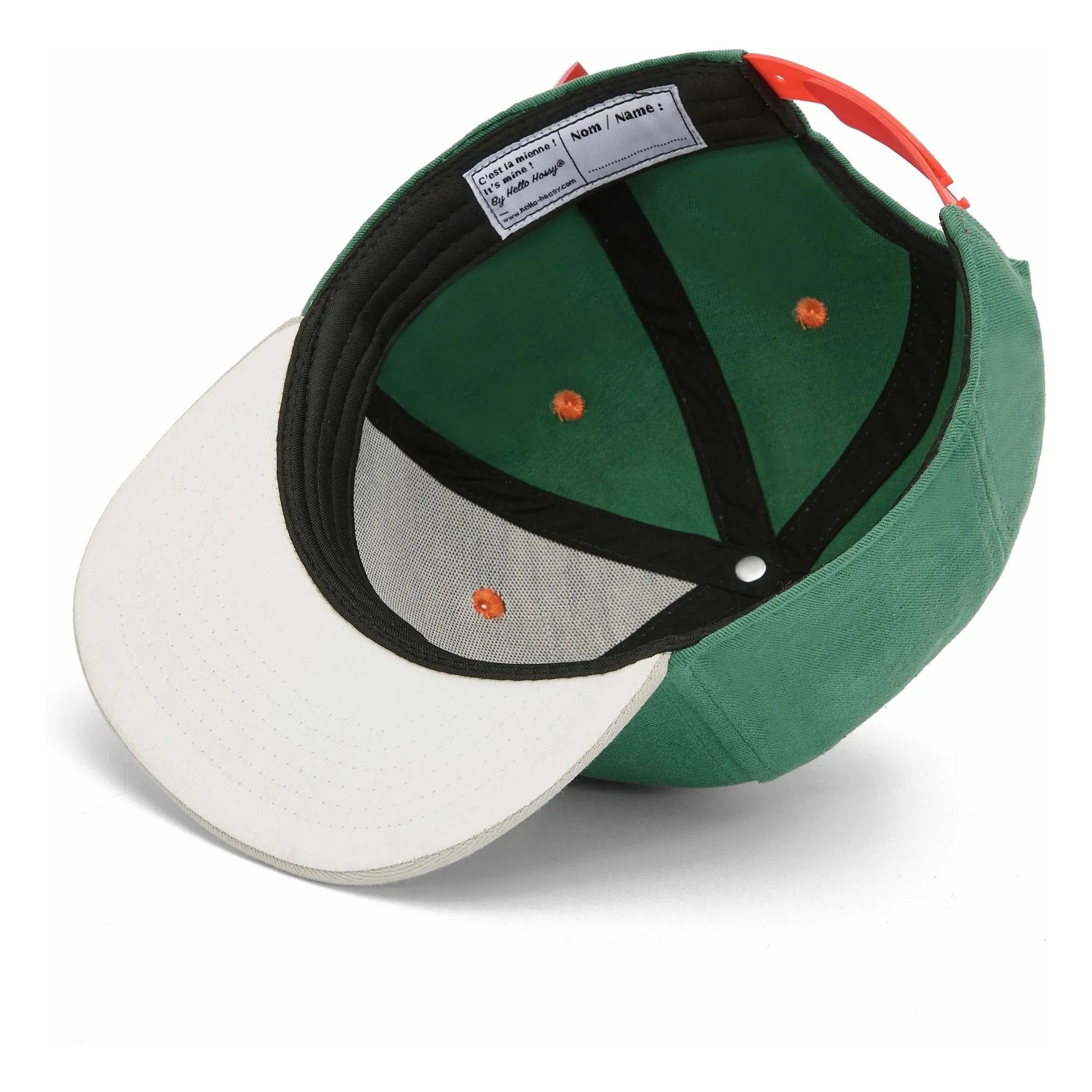 Hello Hossy - Mini Captain Organic Cotton Flat-Brim Hat | Green