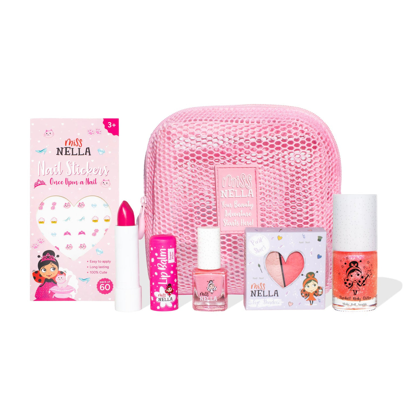 Miss Nella - Conjunto de Presente de Maquiagem para Crianças Pembe Düşler
