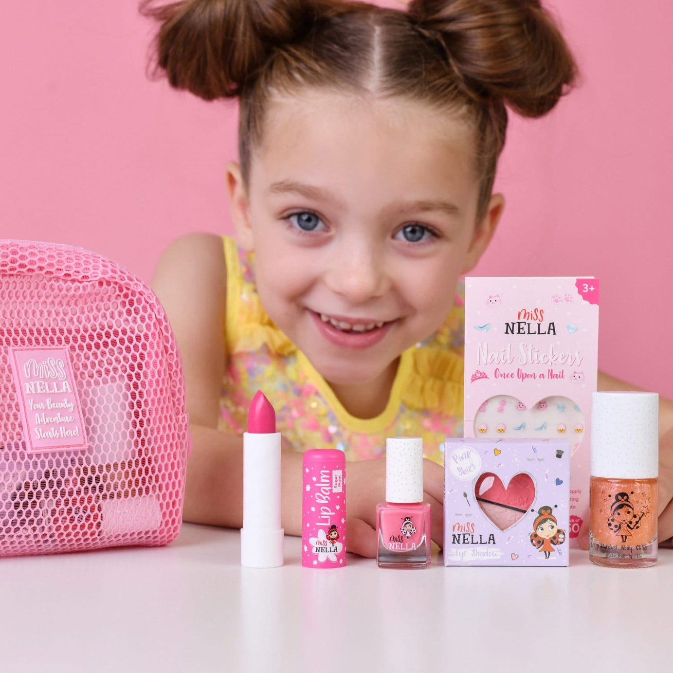 Miss Nella - Conjunto de Presente de Maquiagem para Crianças Pembe Düşler