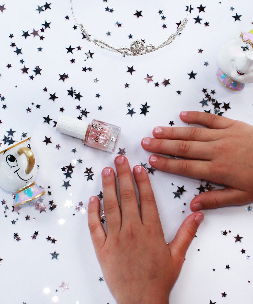 Miss Nella - Roza Glitter Završni Sloj Ljušteći Lak za Nokte