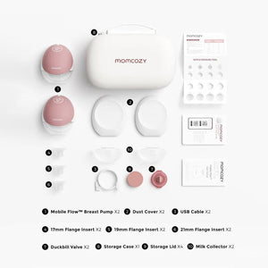 Momcozy M9 Double Breast Pump - Pink / White-Breast Pumps-Pink / White- | Natural Baby Shower