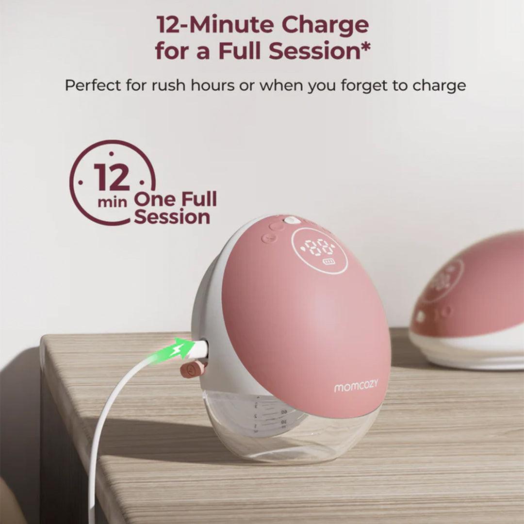 Momcozy M9 Double Breast Pump - Pink / White-Breast Pumps-Pink / White- | Natural Baby Shower