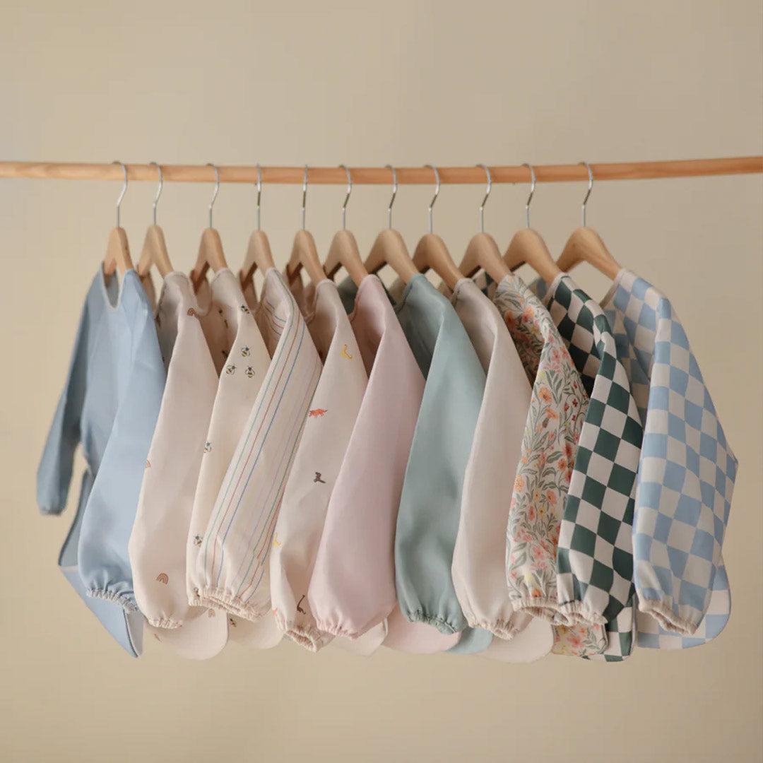 Mushie Long Sleeve Bib - Pastel Blooms-Bibs-Pastel Blooms-6-24 months (one size) | Natural Baby Shower