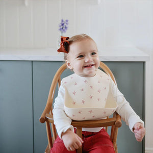 Mushie Silicone Bib - Bows-Bibs-Bows-0m+ | Natural Baby Shower