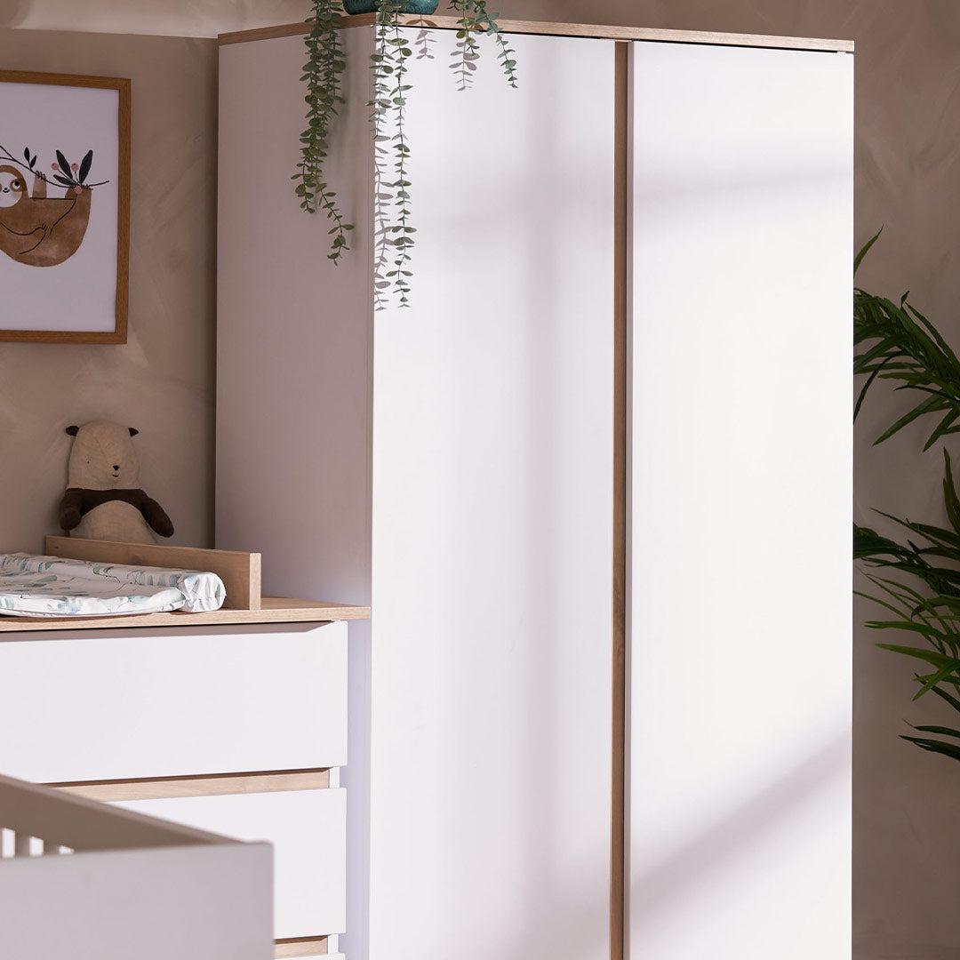 Obaby Astrid Mini 2 Piece Room Set - White-Nursery Sets-White-No Mattress | Natural Baby Shower