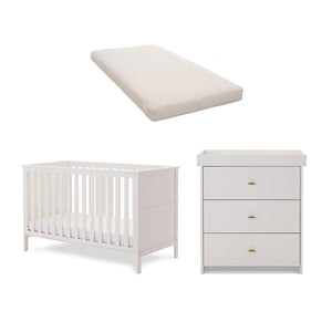 Obaby Evie 2 Piece Room Set - White-Nursery Sets-White-No Mattress | Natural Baby Shower