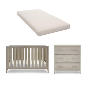 Obaby Nika 2 Piece Room Set - Grey Wash-Nursery Sets-Grey Wash-No Mattress | Natural Baby Shower