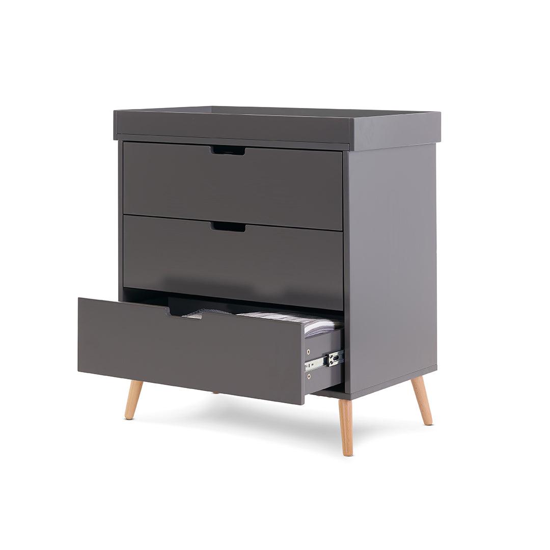 Obaby Maya Mini 3 Piece Room Set - Slate + Natural-Nursery Sets-No Mattress- | Natural Baby Shower