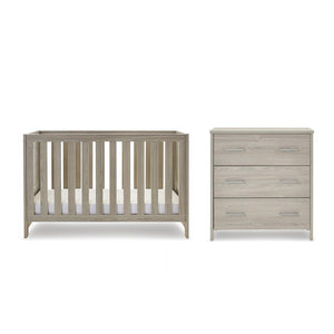 Obaby Nika 2 Piece Room Set - Grey Wash-Nursery Sets-Grey Wash-No Mattress | Natural Baby Shower