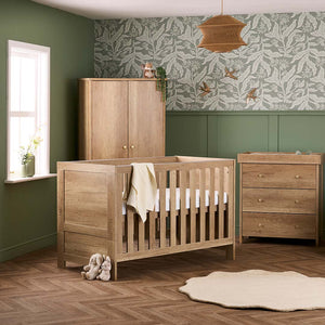 Obaby Nika 3 Piece Room Set - Oak-Nursery Sets-Oak-One Size | Natural Baby Shower