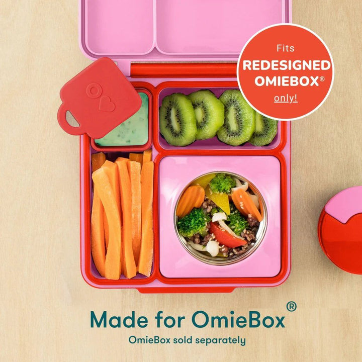 OmieBox Bento Scatola Contenitori Interni 2 pezzi Rosso e Giallo
