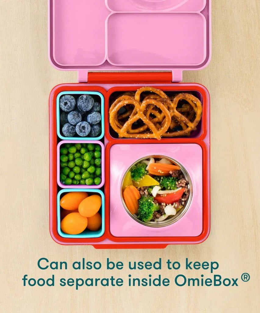 OmieBox 弁当箱 内仕切り 2個セット 赤と黄色