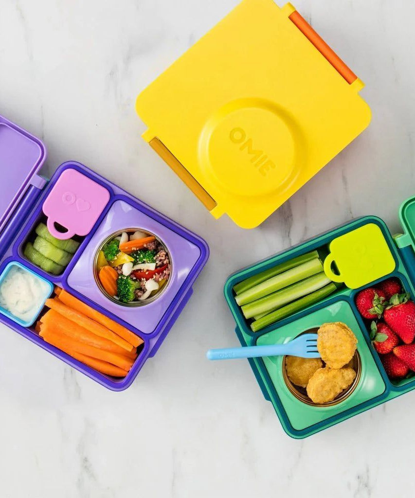 OmieBox 弁当箱 内仕切り 2個セット 赤と黄色