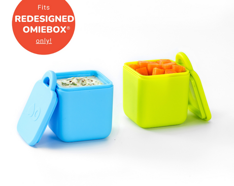Omiebox - Bento Box Inner Compartment Containers 2pcs Blue/Green