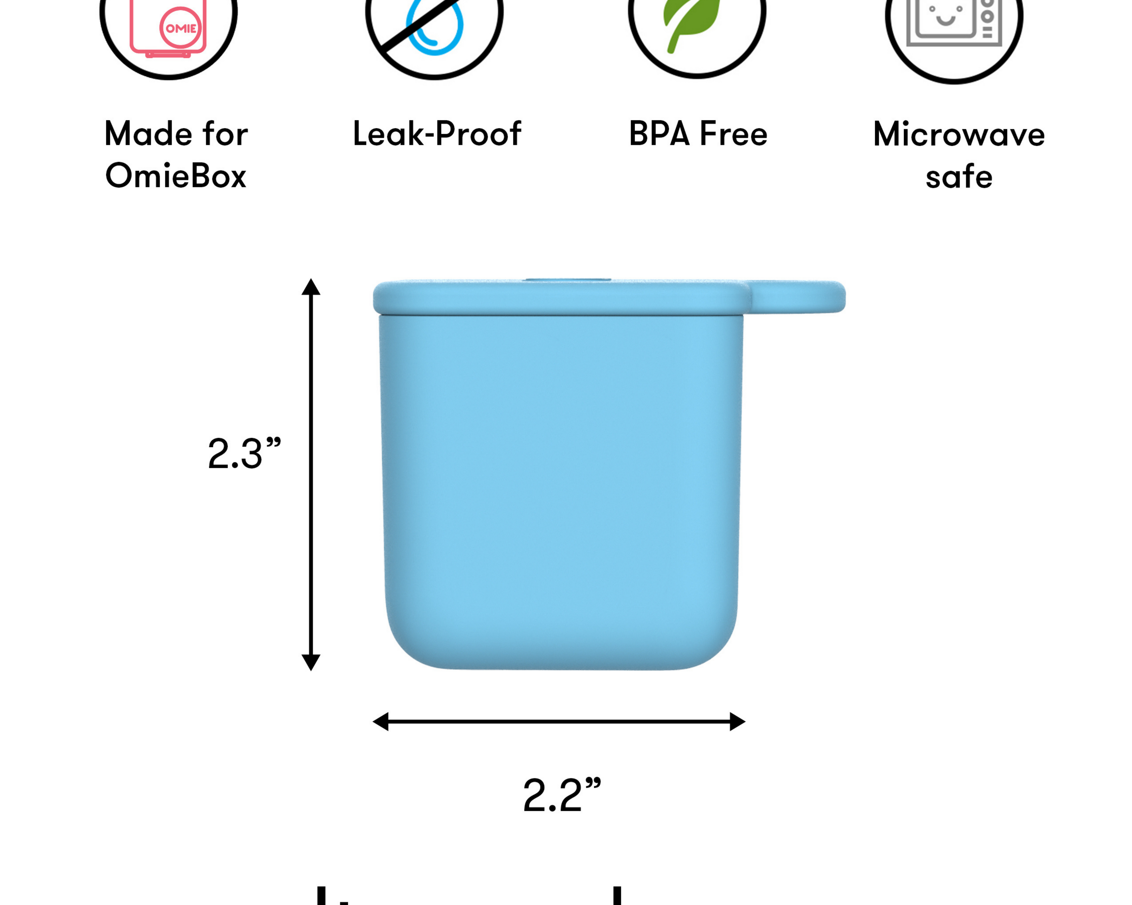 Omiebox - Bento Box Inner Compartment Containers 2pcs Blue/Green
