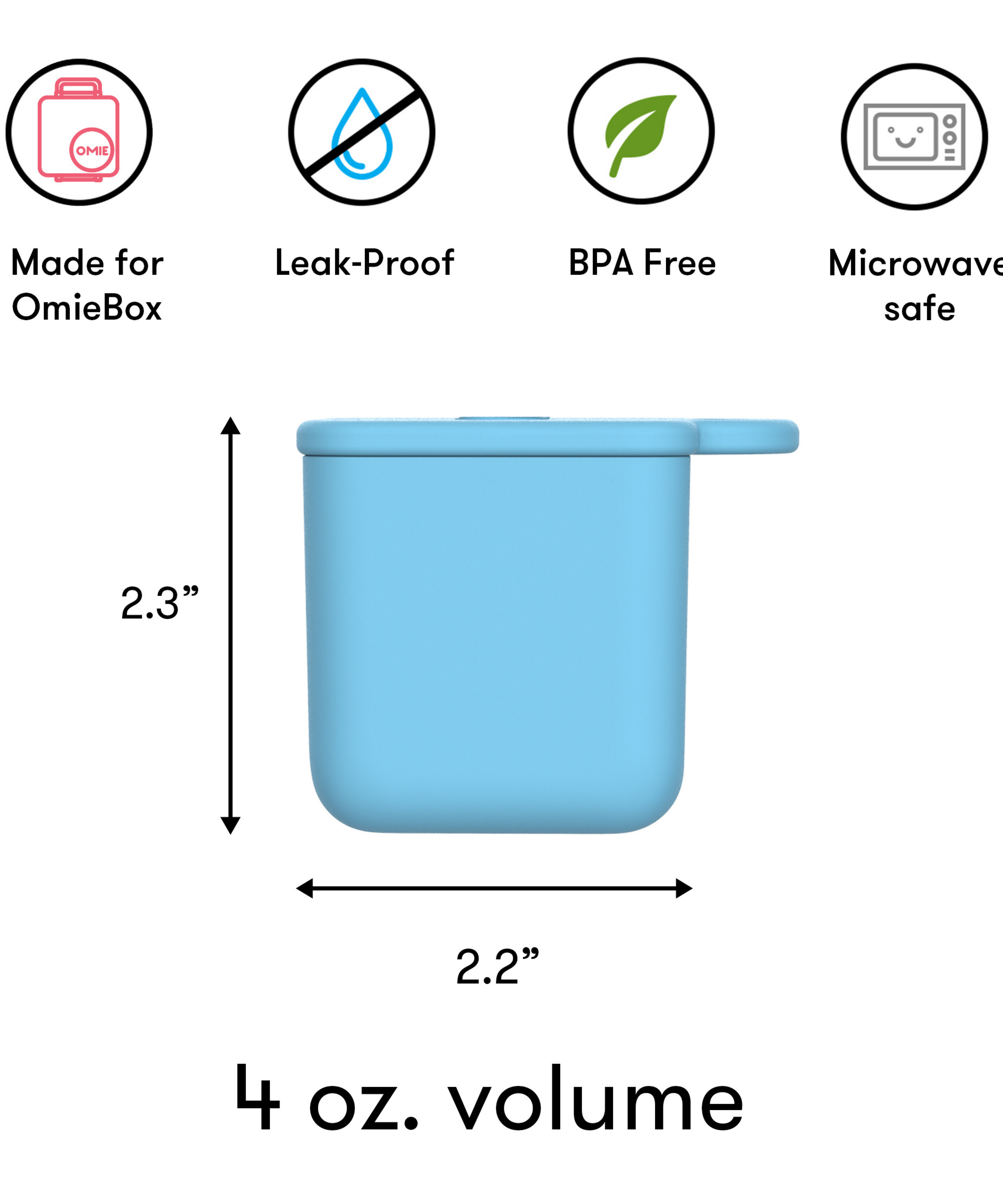 Omiebox - Bento Kutusu İç Bölme Kapları 2li Mavi/Yeşil