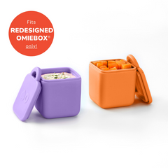 Omiebox - Bento Box Inner Compartment Containers 2-Pack Purple/Orange
