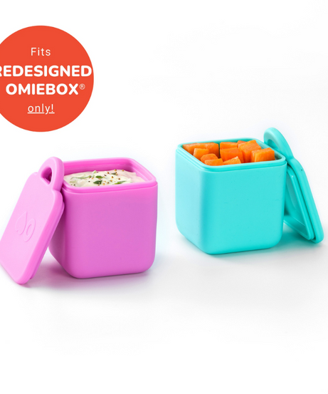 Omiebox - Contenitori Interni per Bento Box 2 pezzi Rosa/Turchese
