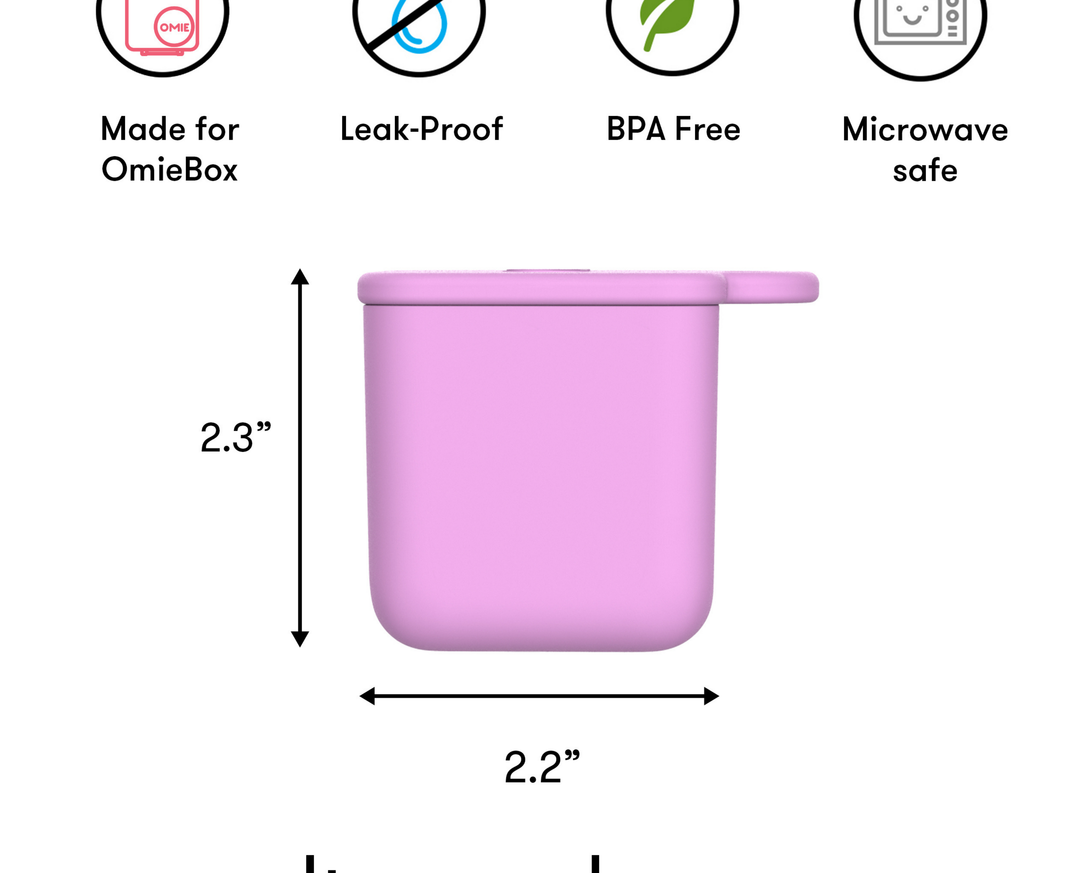 Omiebox - बेंटो बॉक्स आंतरिक विभाजन कंटेनर 2 पीस गुलाबी/टर्क्वॉइज