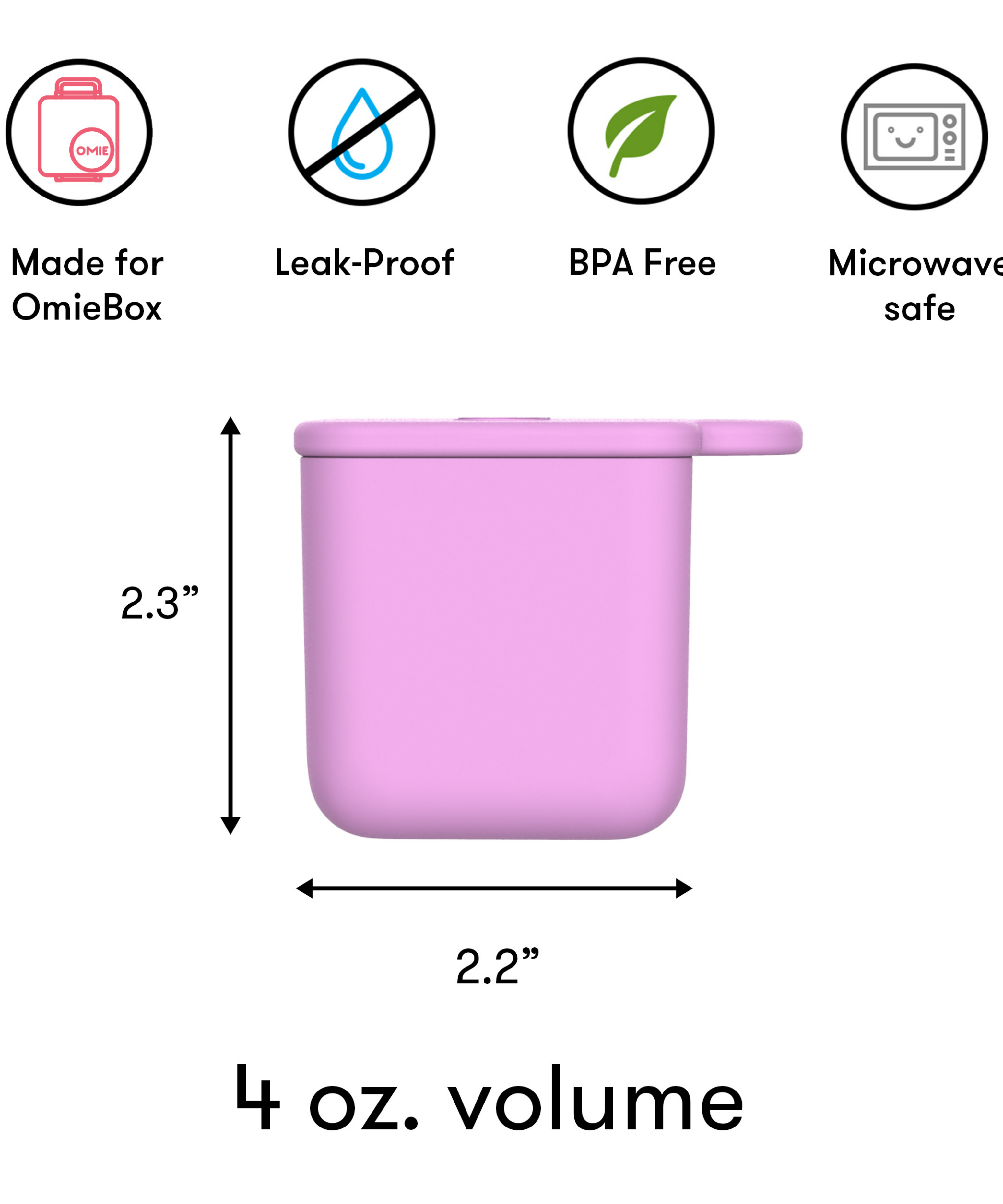 Omiebox - Bento Kutusu İç Bölme Kapları 2li Pembe/Turkuaz