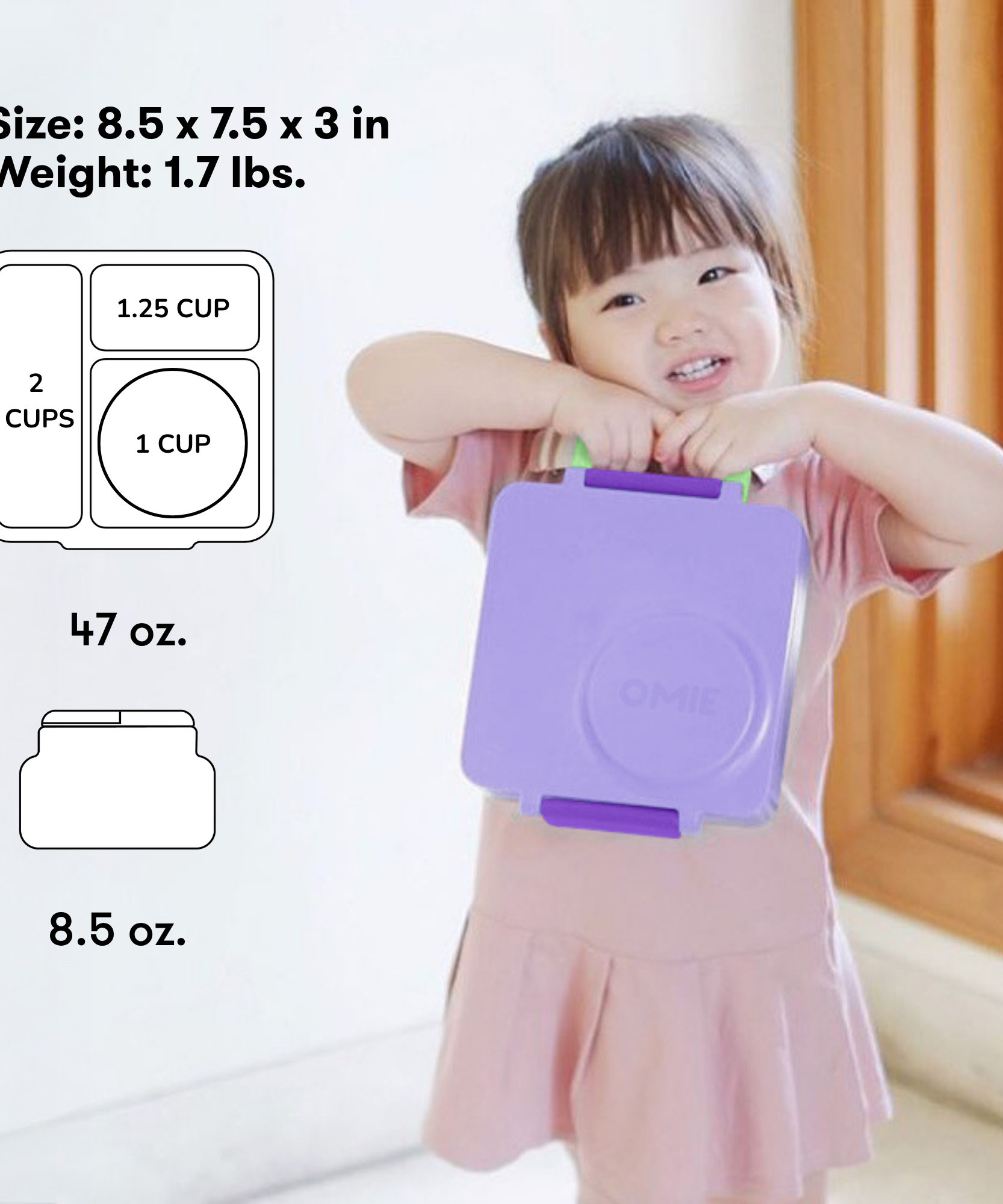 Omiebox - 断熱ライラックパープル弁当箱