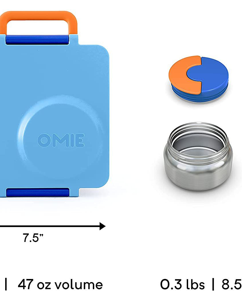 OmieBox - Boîte à repas Bento bleue isolante thermique