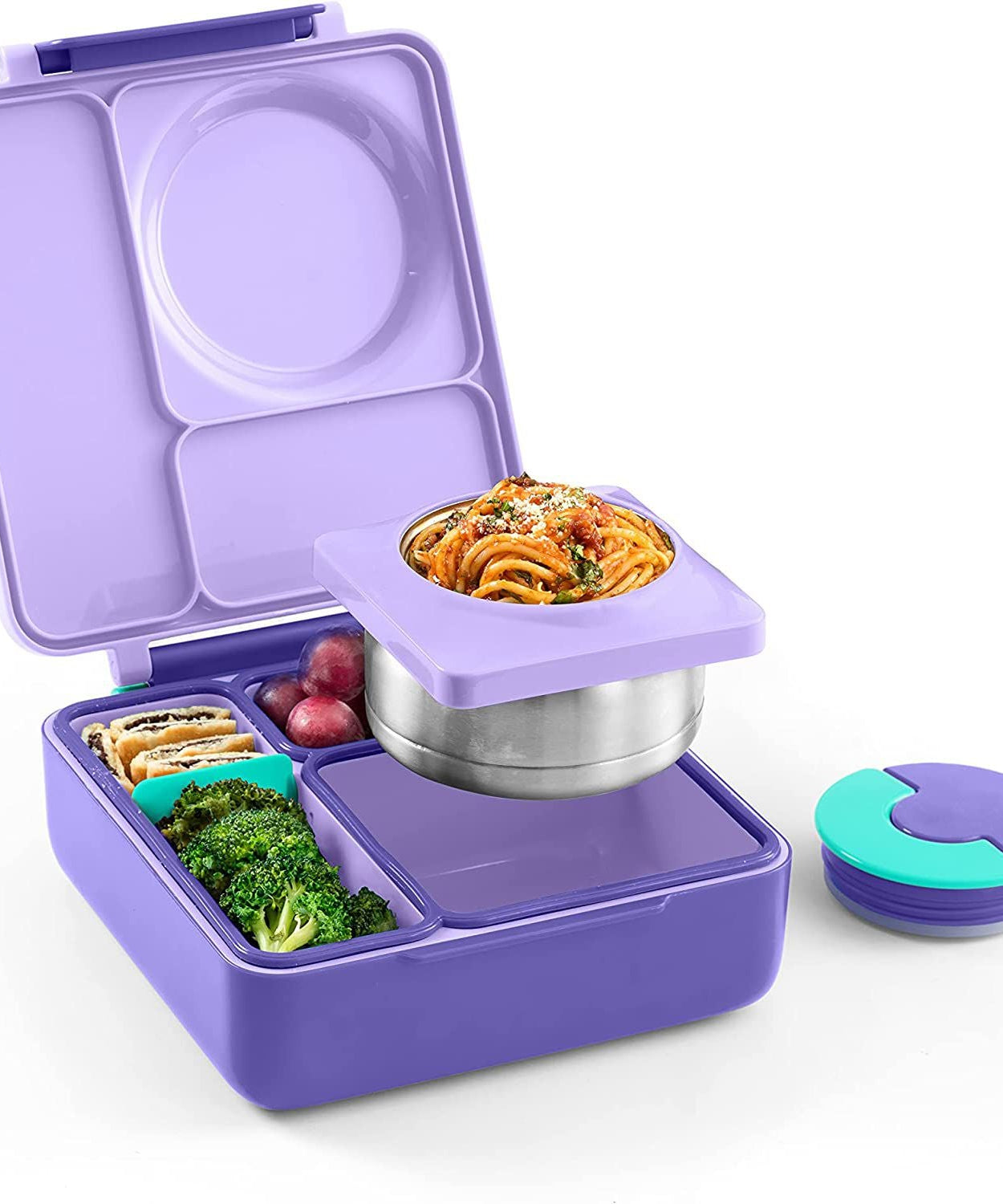 OmieBox Geïsoleerde Paarse Bento Lunchbox