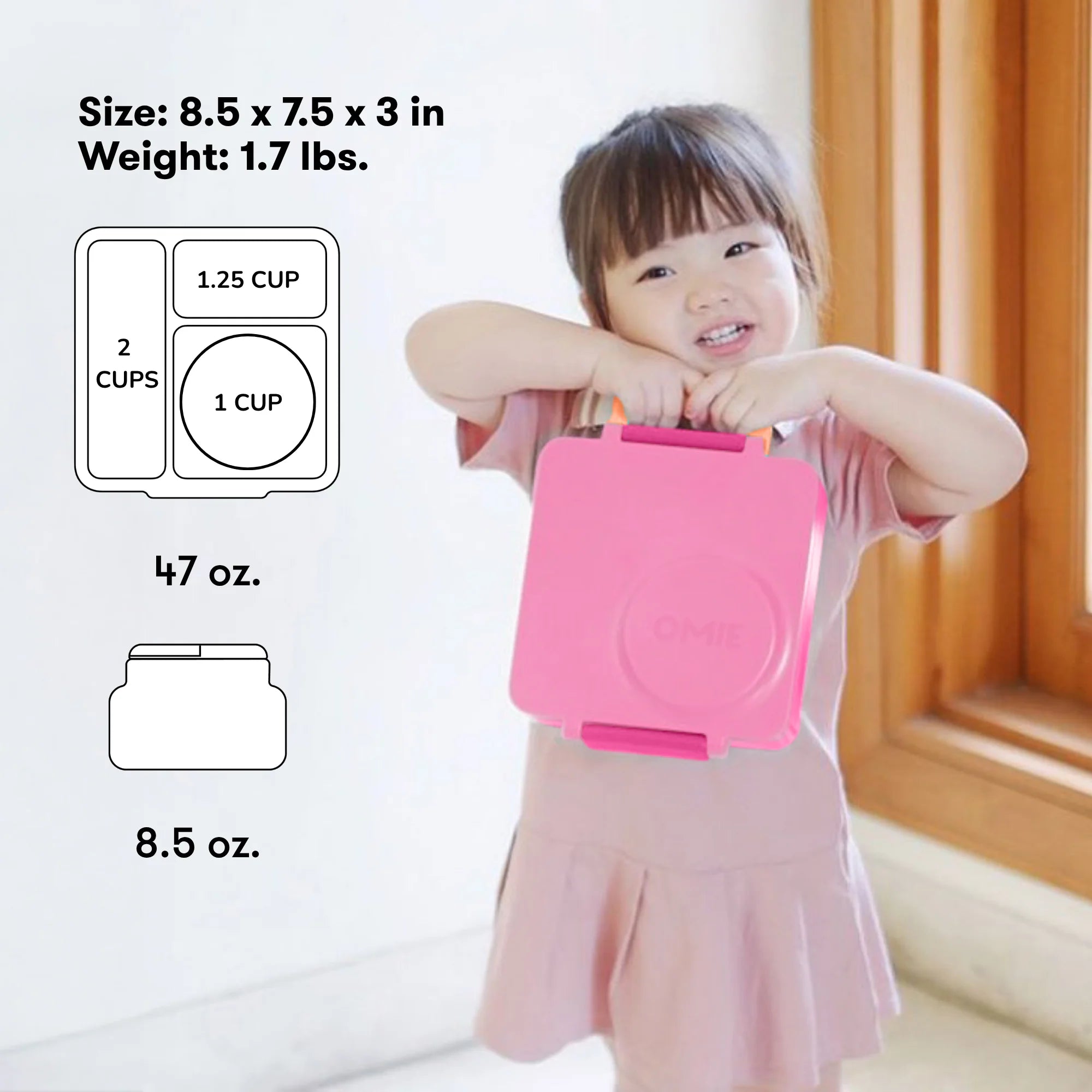 Omiebox - Insulated Fairy Pink Bento Lunch Box