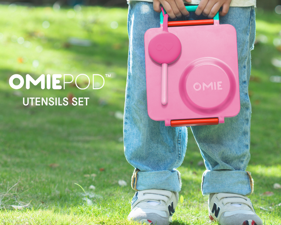 Omiebox - OmiePod Ballon Roze Siliconen Vork en Lepel Set