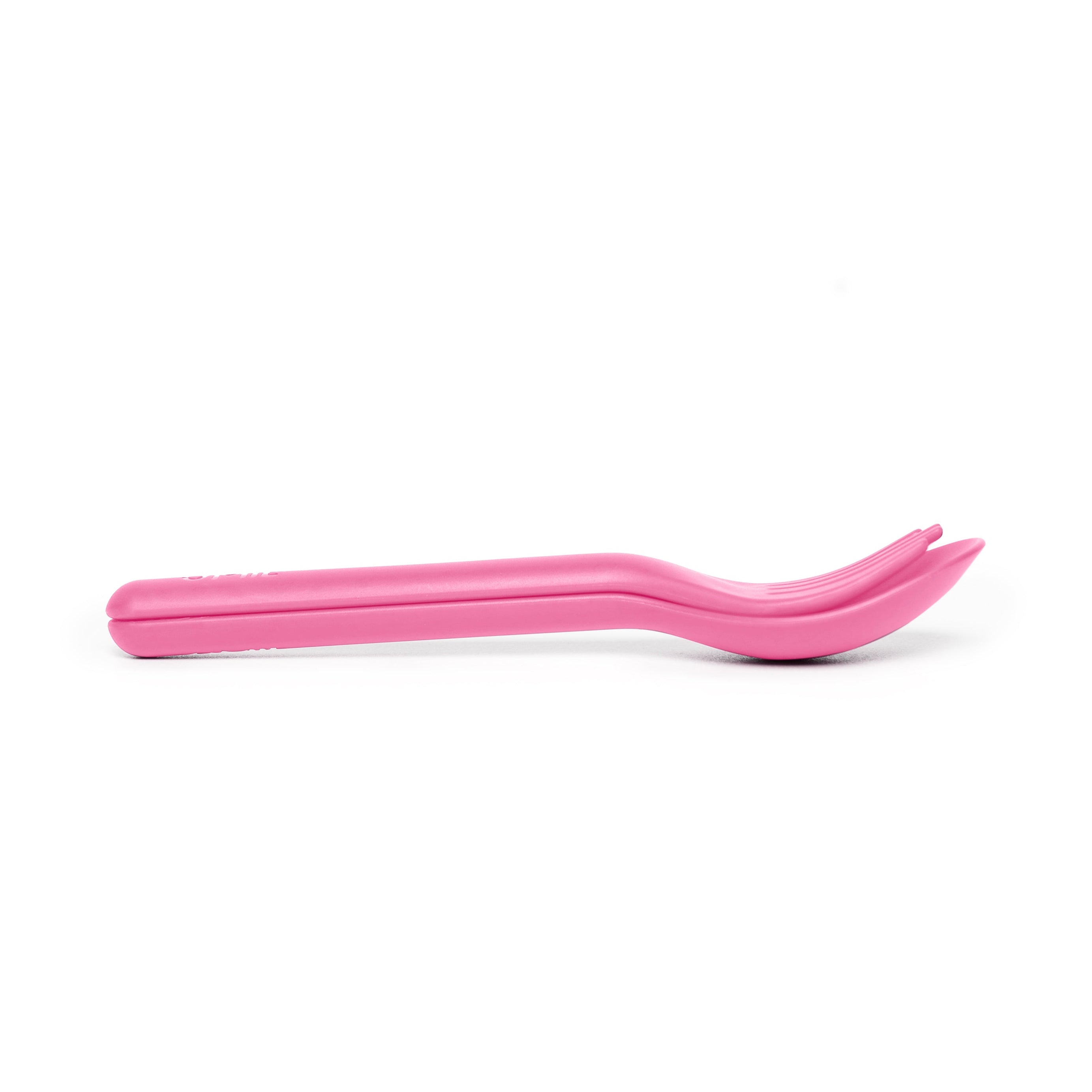 Omiebox - OmiePod Ensemble de fourchette et cuillère en silicone rose ballon