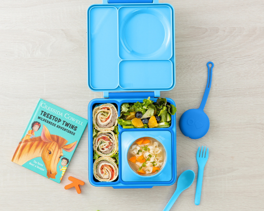 Omiebox - OmiePod Capri Mavisi Silikon Çatal ve Kaşık Seti