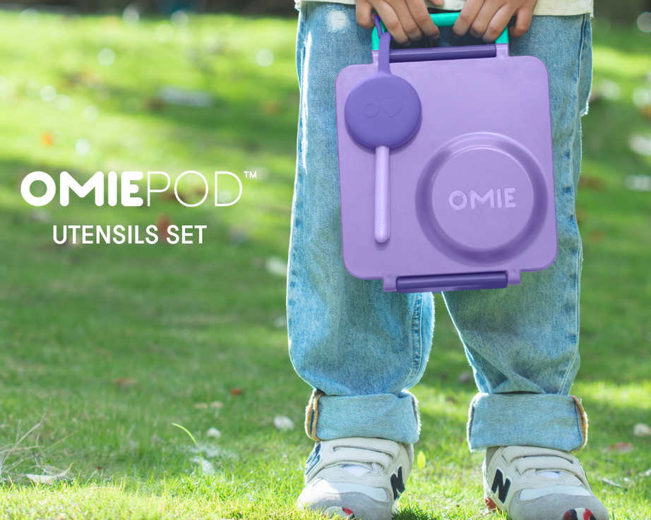 Omiebox - OmiePod Purple Silicone Fork and Spoon Set