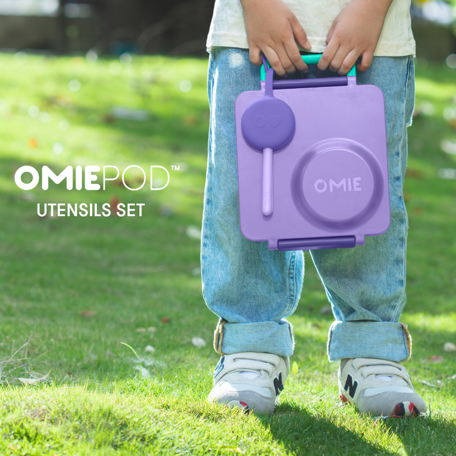 Omiebox - OmiePod Lila Silikonski Set Vilica i Žlica