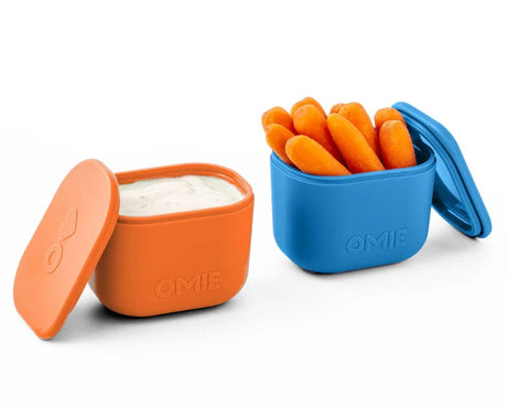 Omiebox - UP बेंटो बॉक्स आंतरिक विभाजन कंटेनर 2 टुकड़े नीला/नारंगी