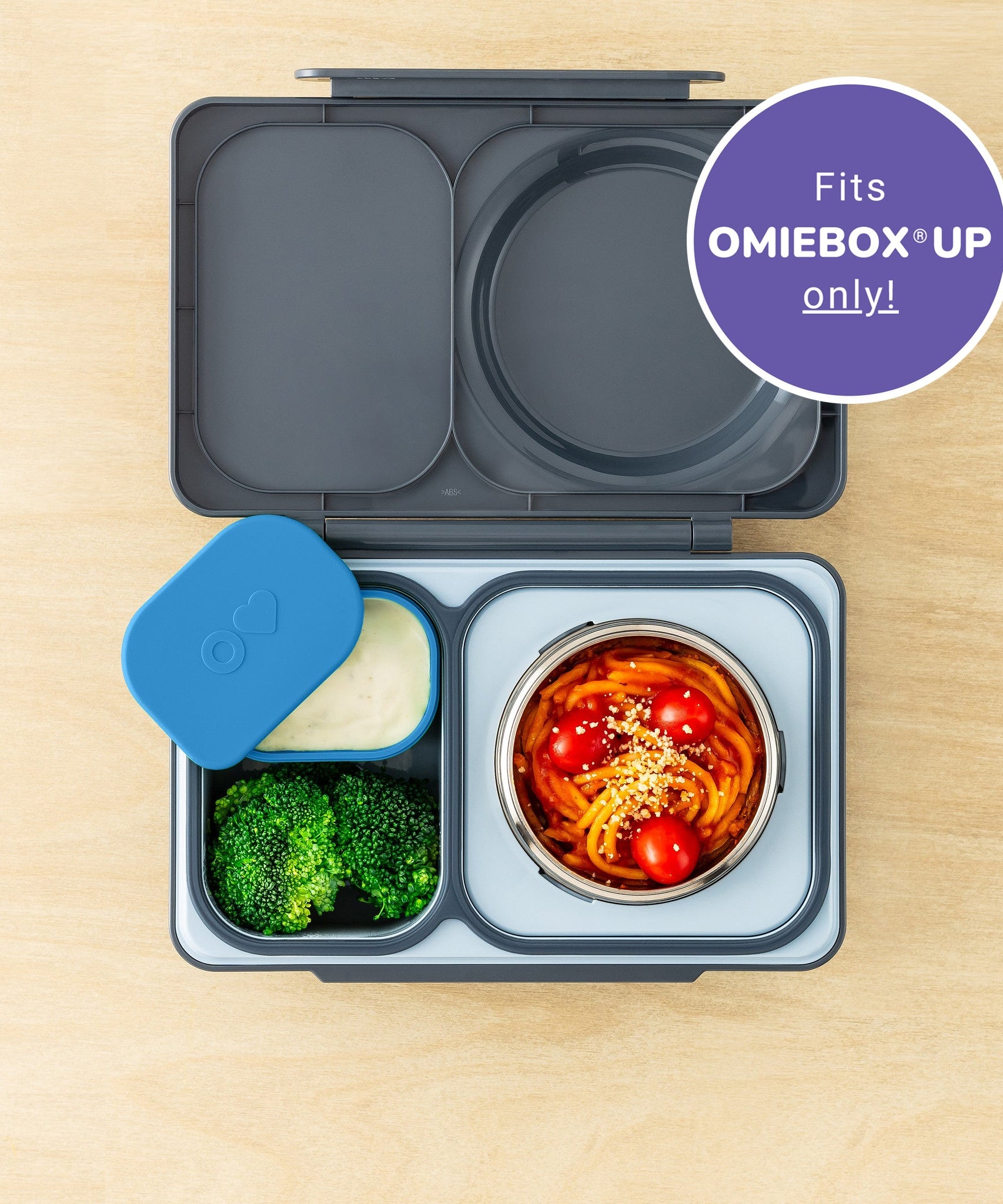 Omiebox - UP Bento Kutusu İç Bölme Kapları 2li Mavi/Turuncu