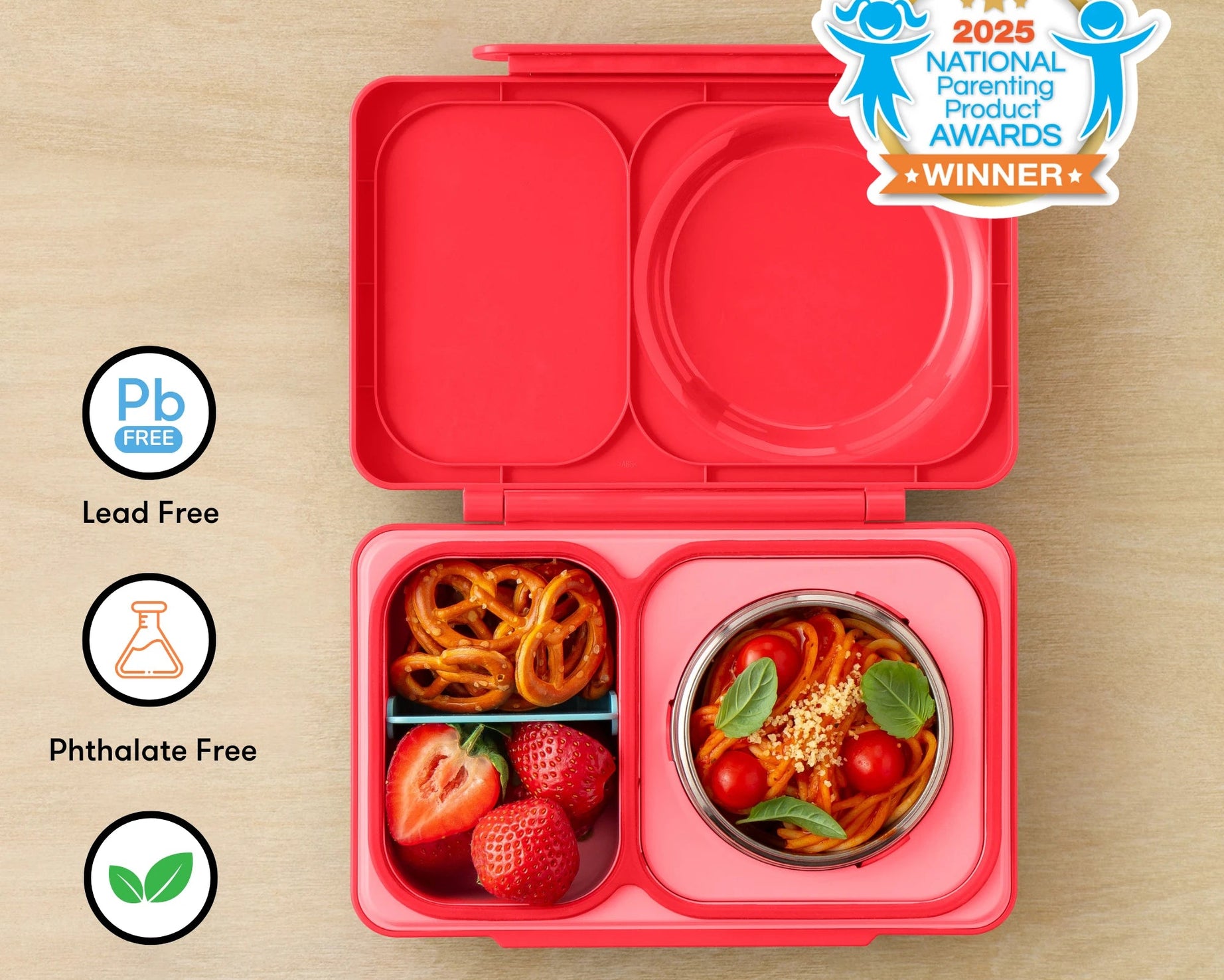 Omiebox - UP Heat Insulated 2nd Generation Cherry Pink Bento Lunch Box