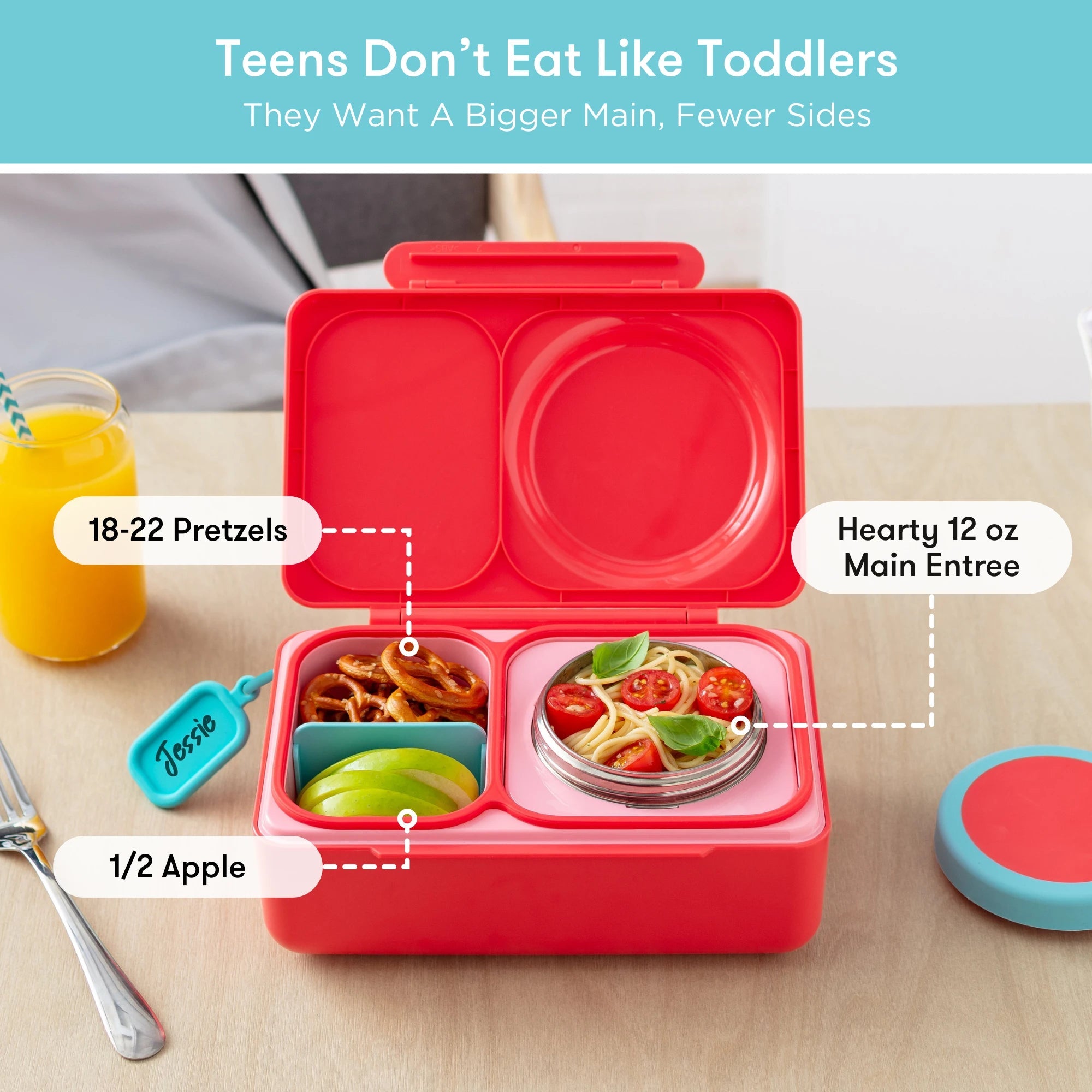 Omiebox - UP Heat Insulated 2nd Generation Cherry Pink Bento Lunch Box