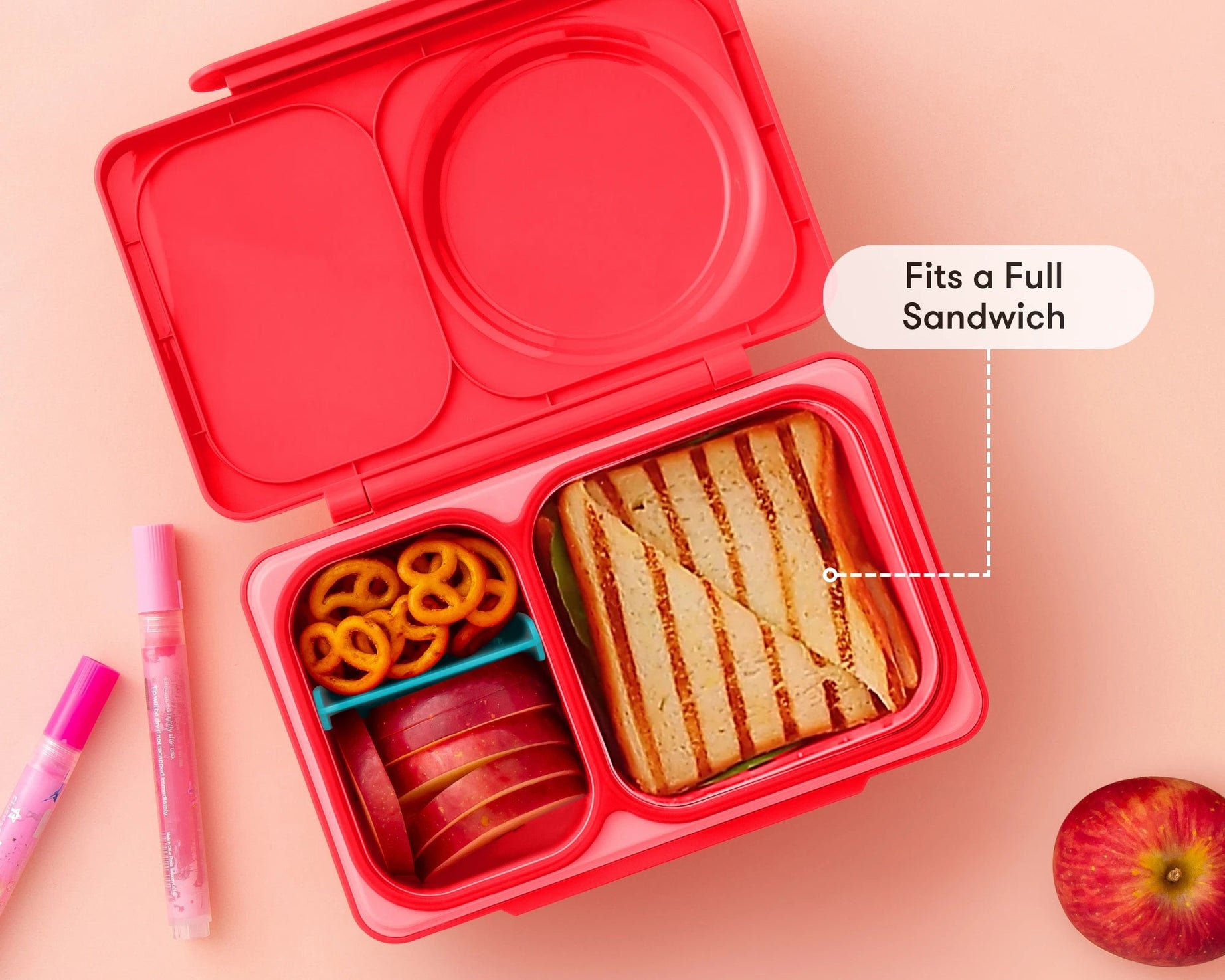 Omiebox - UP Heat Insulated 2nd Generation Cherry Pink Bento Lunch Box