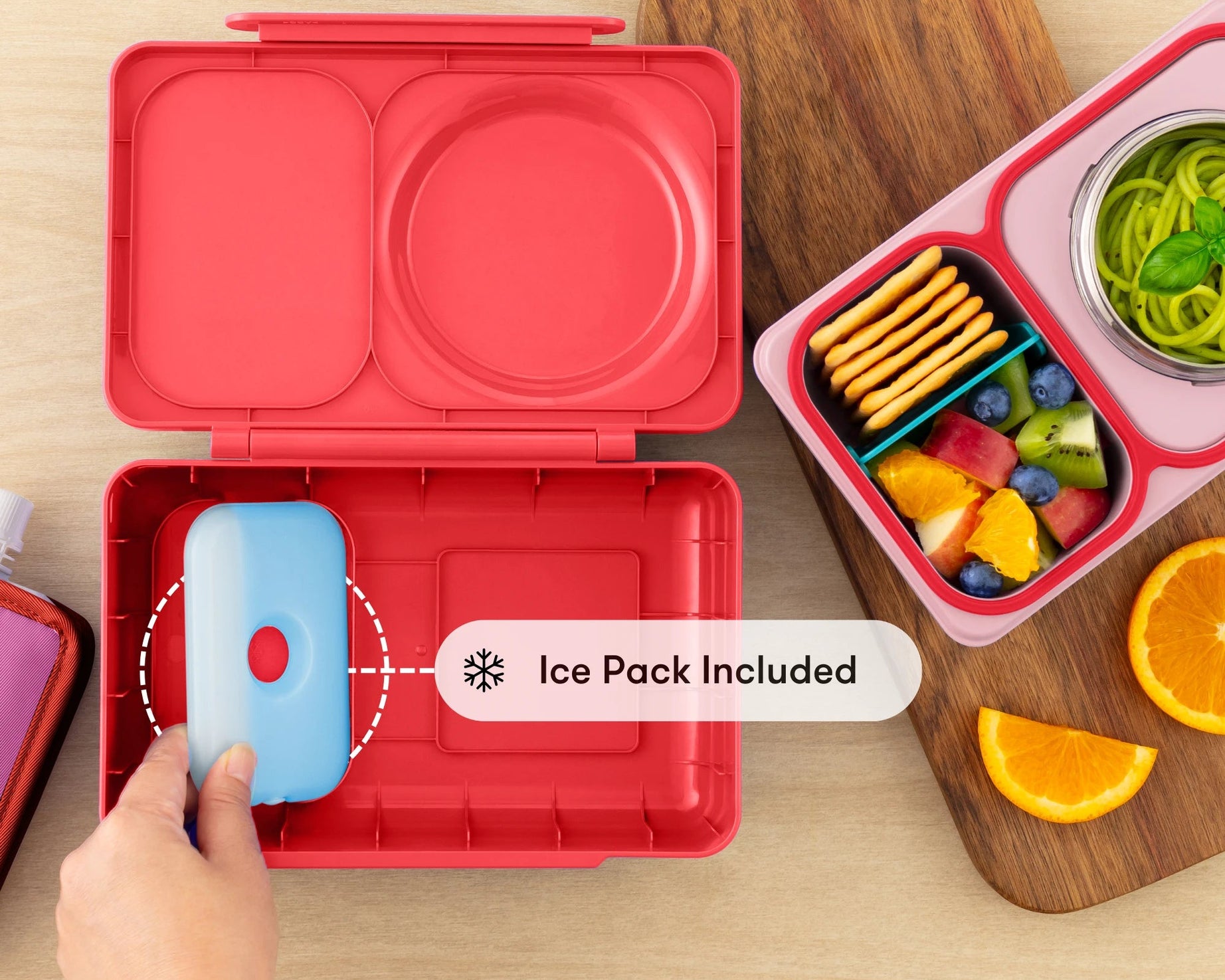 Omiebox - UP Heat Insulated 2nd Generation Cherry Pink Bento Lunch Box