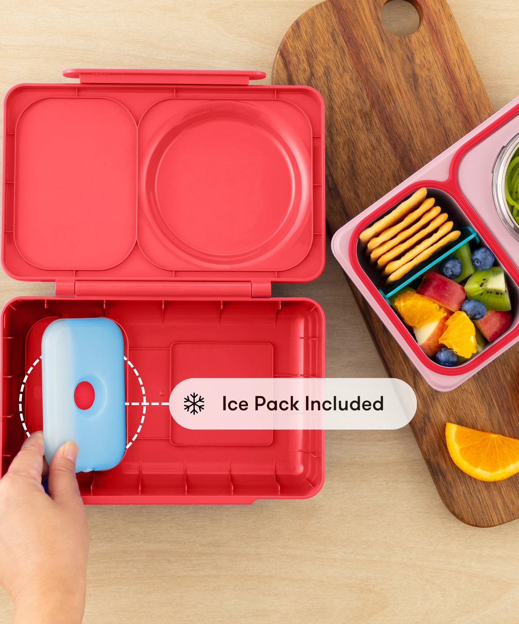 Omiebox - UP Heat Insulated 2nd Generation Cherry Pink Bento Lunch Box