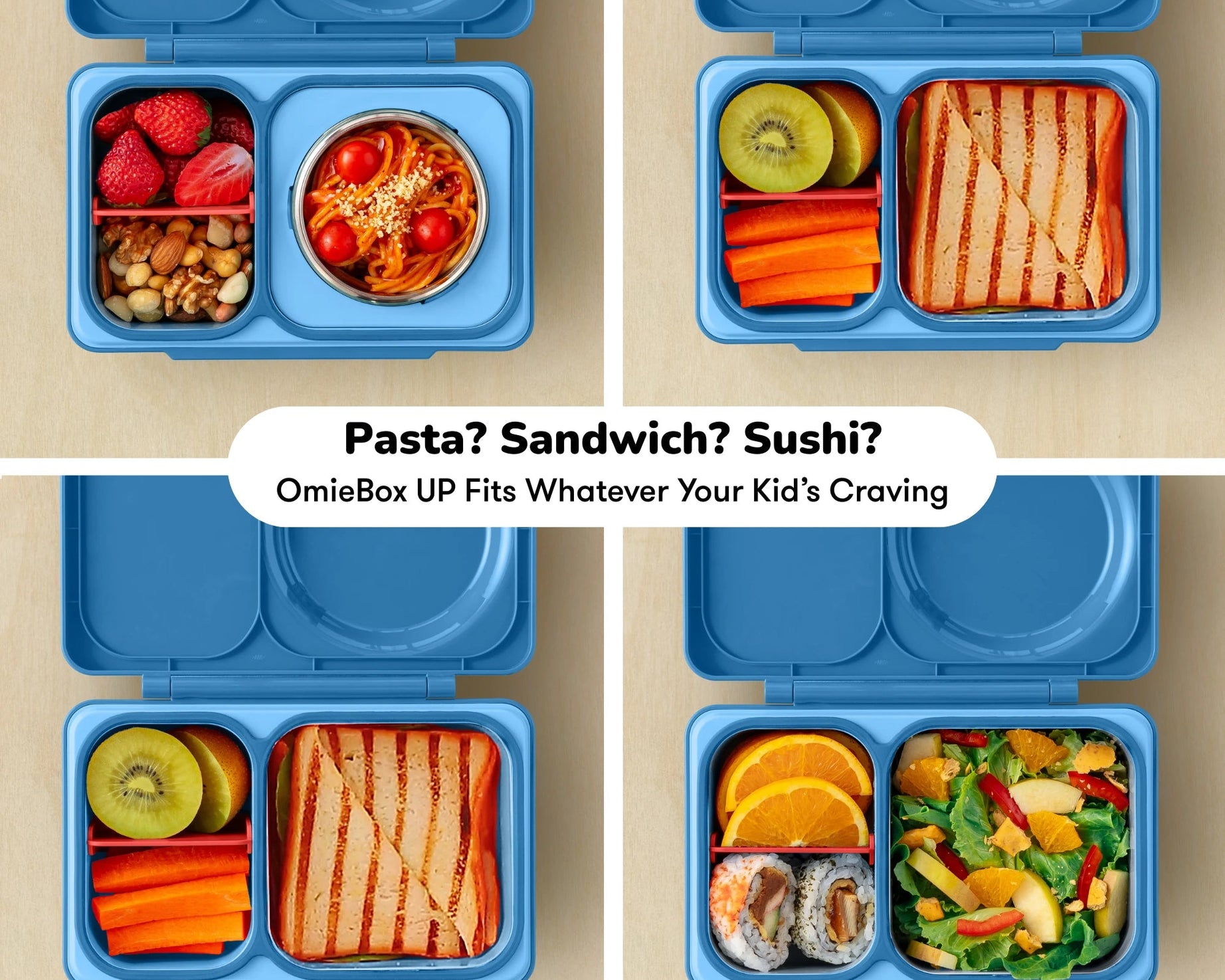 Omiebox - UP ताप इन्सुलेटेड 2. पीढ़ी कोस्मिक नीला बेंटो भोजन बॉक्स