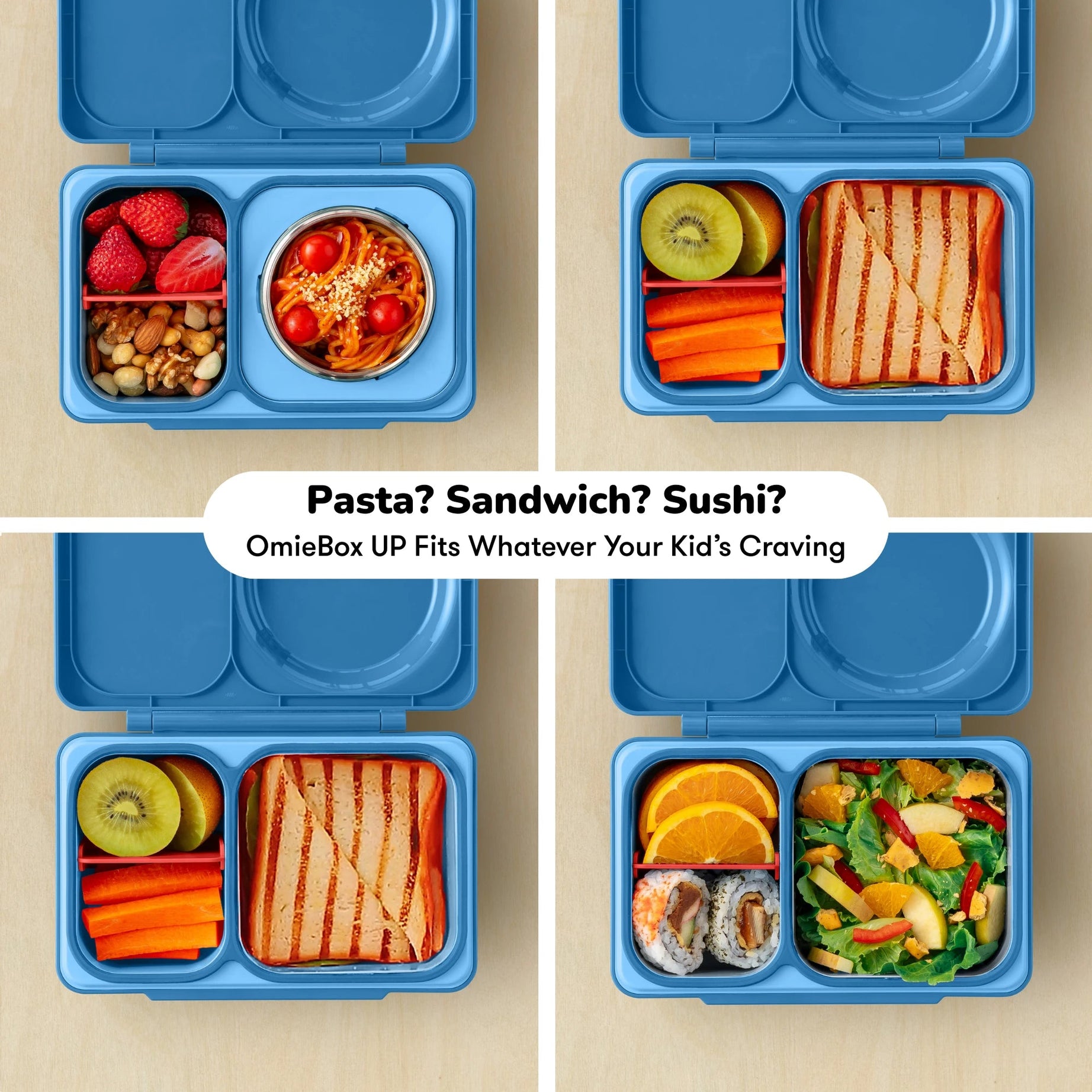 Omiebox - UP Insulated 2nd Generation Cosmic Blue Bento Lunch Box