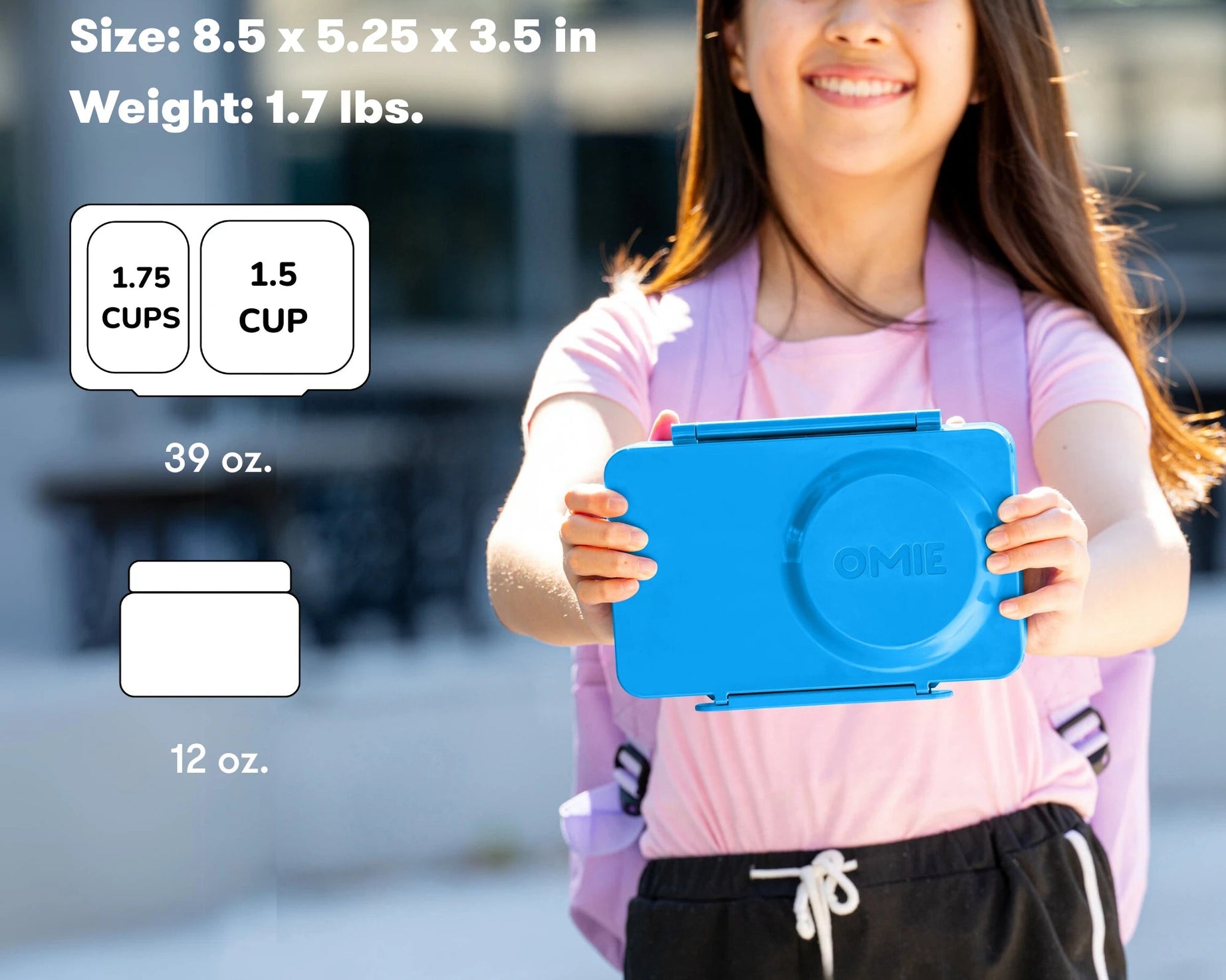 Omiebox - UP ताप इन्सुलेटेड 2. पीढ़ी कोस्मिक नीला बेंटो भोजन बॉक्स