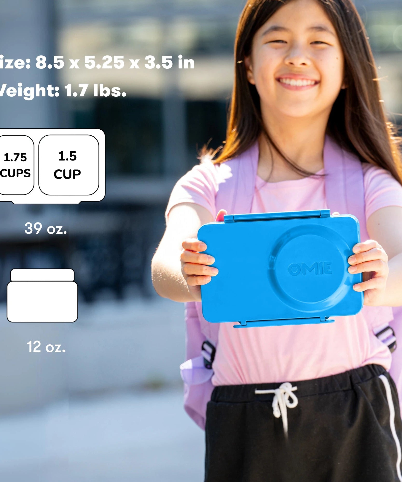 Omiebox - UP Heat Insulated 2nd Generation Cosmic Blue Bento Lunch Box