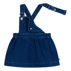 Petit Bateau - Organik Pamuk Denim Salopet Elbise | Mavi