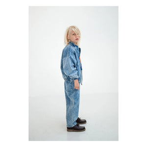 Repose AMS - Windbreaker aus Bio-Baumwoll-Denim | Washed Blue